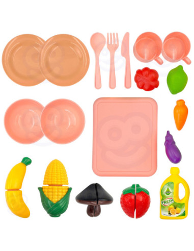 WOOPIE Zlewozmywak 2w1 Kuchnia Kran z Wodą Niebieski