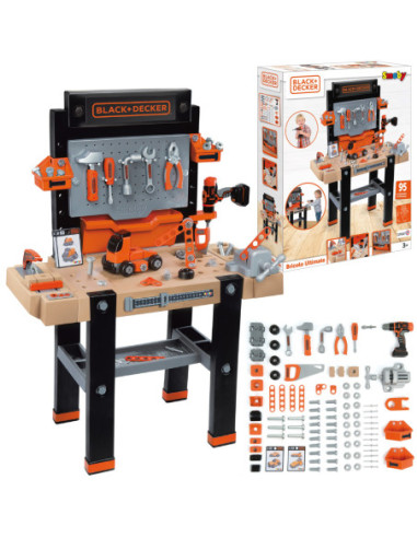 SMOBY Duży Warsztat Black & Decker Bricolo Ultimate - 92 Akcesoria