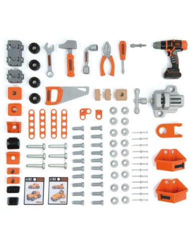 SMOBY Duży Warsztat Black & Decker Bricolo Ultimate - 92 Akcesoria