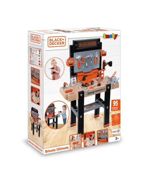 SMOBY Duży Warsztat Black & Decker Bricolo Ultimate - 92 Akcesoria
