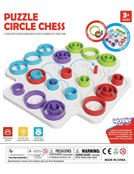 WOOPIE Strategiczna Gra Logiczna Trening Mózgu Kółko i Krzyżyk 36 el.