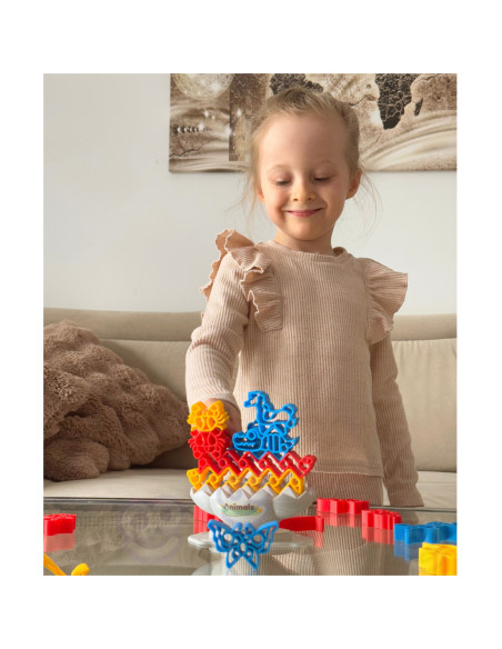 WOOPIE Gra Zręcznościowa "Balansujący Kamień" Wieża Zwierzątek