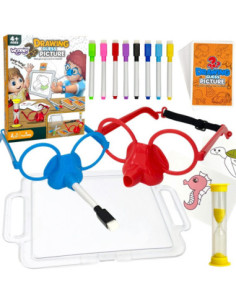 WOOPIE Gra "Narysuj i Zgadnij Obrazek" Malowanie Nosem