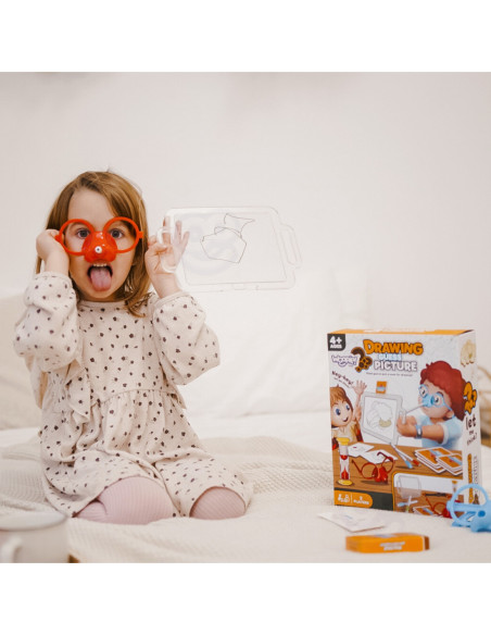 WOOPIE Gra "Narysuj i Zgadnij Obrazek" Malowanie Nosem