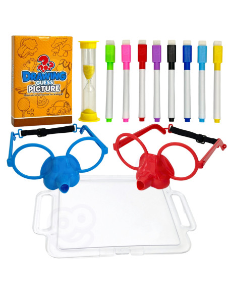 WOOPIE Gra "Narysuj i Zgadnij Obrazek" Malowanie Nosem