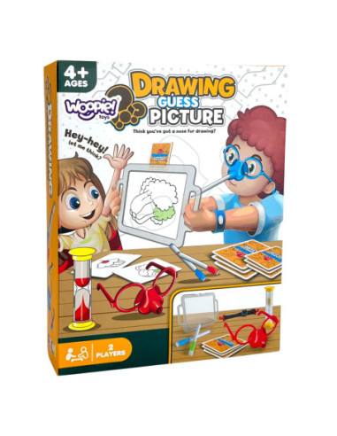 WOOPIE Gra "Narysuj i Zgadnij Obrazek" Malowanie Nosem