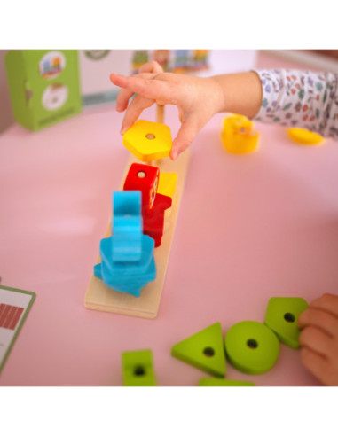 WOOPIE GREEN Układanka Montessori Zwierzątka na Stosie 27 el.