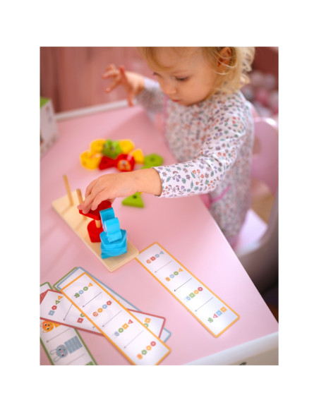 WOOPIE GREEN Układanka Montessori Zwierzątka na Stosie 27 el.