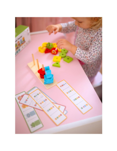 WOOPIE GREEN Układanka Montessori Zwierzątka na Stosie 27 el.