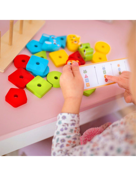 WOOPIE GREEN Układanka Montessori Zwierzątka na Stosie 27 el.