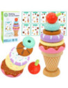 WOOPIE GREEN Lody Drewniane Układanka Cukiernik dla Dzieci 12 el.