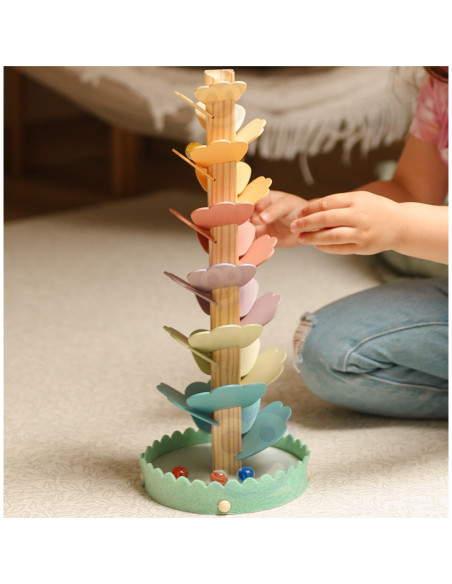 WOOPIE GREEN Drewniana Kolorowa Wieża Wirująca dla Dziecia