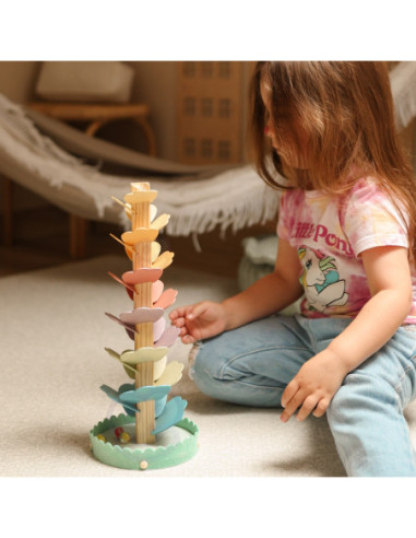 WOOPIE GREEN Drewniana Kolorowa Wieża Wirująca dla Dziecia