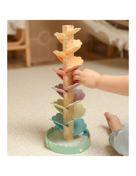 WOOPIE GREEN Drewniana Kolorowa Wieża Wirująca dla Dziecia