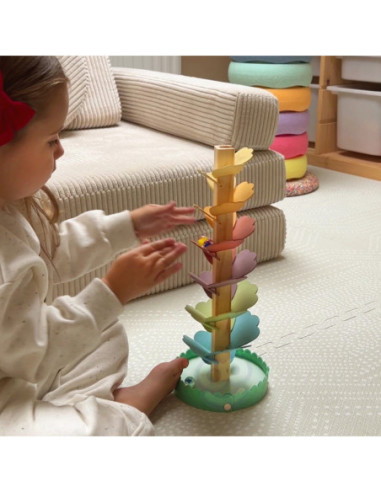 WOOPIE GREEN Drewniana Kolorowa Wieża Wirująca dla Dziecia