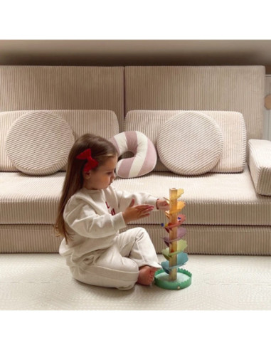 WOOPIE GREEN Drewniana Kolorowa Wieża Wirująca dla Dziecia