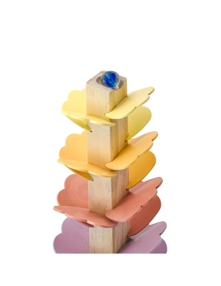 WOOPIE GREEN Drewniana Kolorowa Wieża Wirująca dla Dziecia