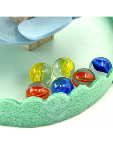 WOOPIE GREEN Drewniana Kolorowa Wieża Wirująca dla Dziecia