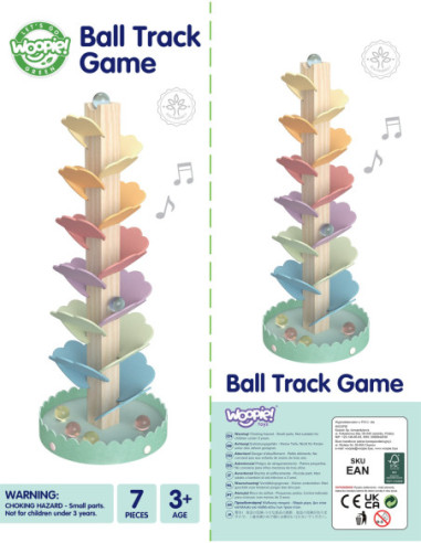 WOOPIE GREEN Drewniana Kolorowa Wieża Wirująca dla Dziecia