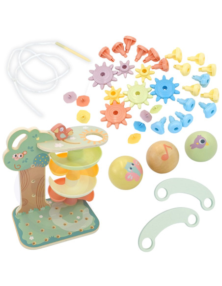 WOOPIE GREEN Drzewko Aktywności Kulodrom Montessori 4w1