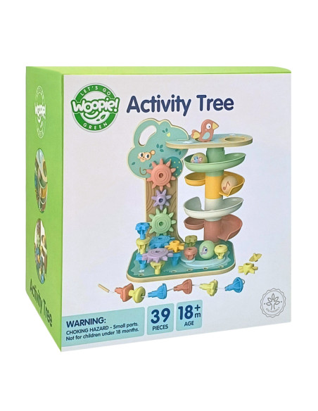 WOOPIE GREEN Drzewko Aktywności Kulodrom Montessori 4w1