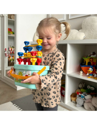 WOOPIE GREEN Układanka Montessori Kołki w Pudełku Stosy Nawlekanka