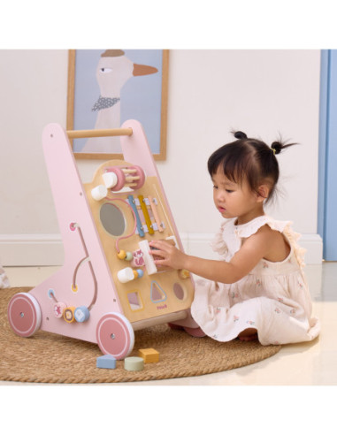 VIGA PolarB Drewniany Pchacz Chodzik Różowy Edukacyjny