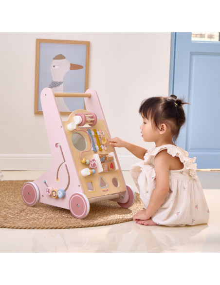 VIGA PolarB Drewniany Pchacz Chodzik Różowy Edukacyjny