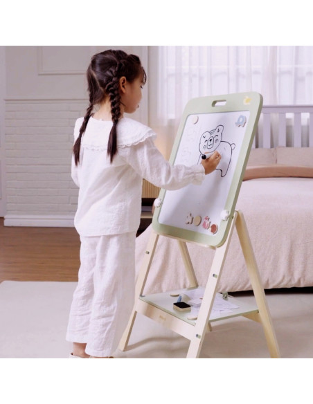 VIGA PolarB Rosnąca Drewniana Tablica Kredowa Suchościeralna Magnetyczna