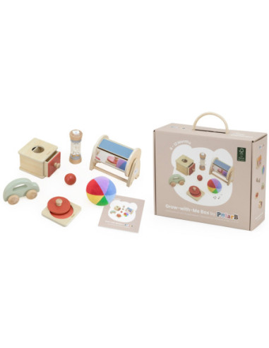 VIGA Zestaw Zabawek Edukacyjnych Pudełko Box od 6 miesiąca do 12 miesiąca