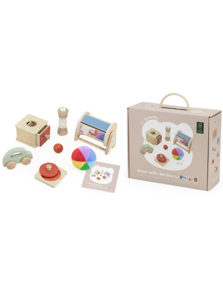 VIGA Zestaw Zabawek Edukacyjnych Pudełko Box od 6 miesiąca do 12 miesiąca