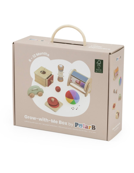 VIGA Zestaw Zabawek Edukacyjnych Pudełko Box od 6 miesiąca do 12 miesiąca