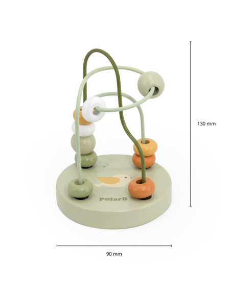 VIGA PolarB Drewniany Poręczny Labirynt Przeplatanka Pętla Motoryczna 1szt