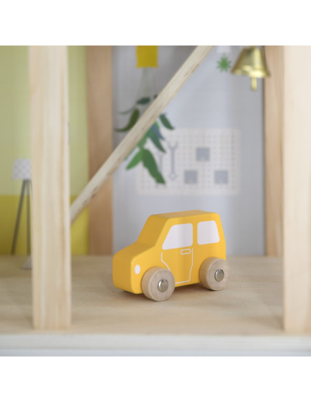 VIGA Zestaw Drewniany Domek dla Lalek z Laleczkami i Akcesoriami