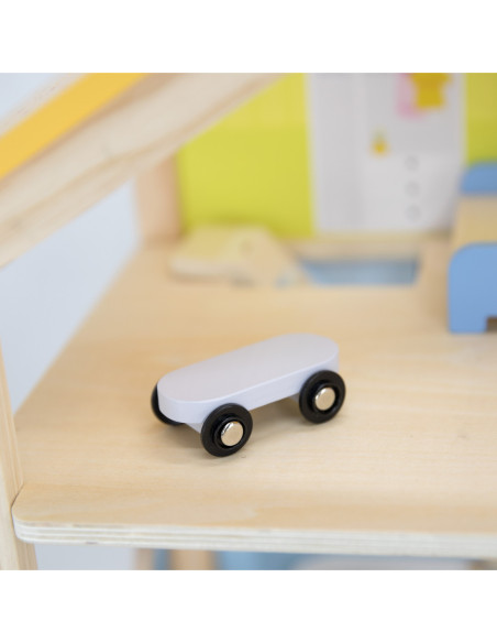 VIGA Zestaw Drewniany Domek dla Lalek z Laleczkami i Akcesoriami