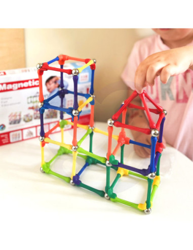 WOOPIE Klocki Magnetyczne Konstrukcyjne Układanka 110 el._4SZT