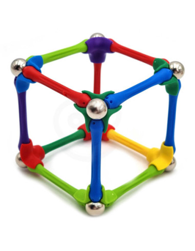 WOOPIE Klocki Magnetyczne Konstrukcyjne Układanka 110 el._8SZT