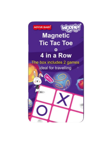 WOOPIE Magnetyczna Gra 2w1 Kółko I Krzyżyk + Gra 4 w Lini MINI