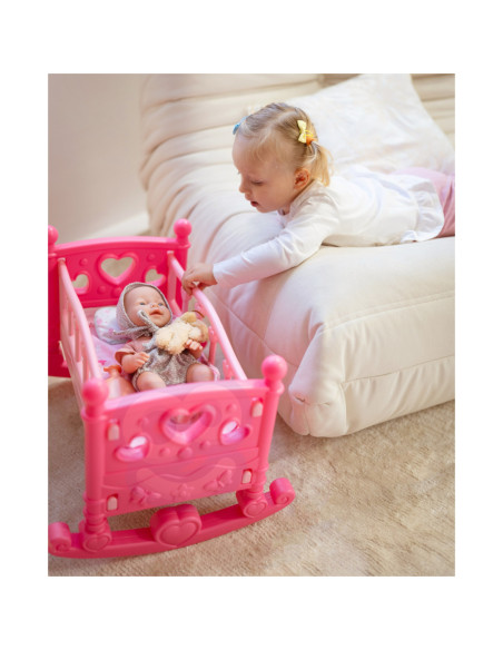 WOOPIE ROYAL Kołyska dla Lalek Różowa