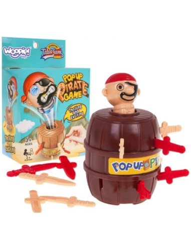 WOOPIE Gra Zręcznościowa Szalony Wyskakujący Pirat w Beczce