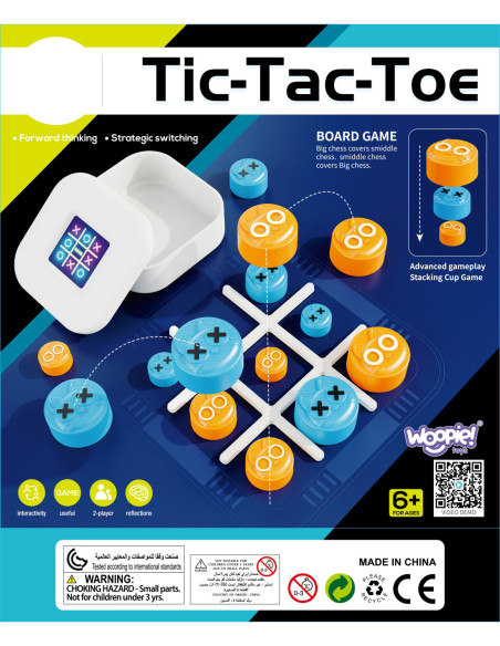 WOOPIE Przenośna Gra Logiczna Kółko i Krzyżyk w Pudełku