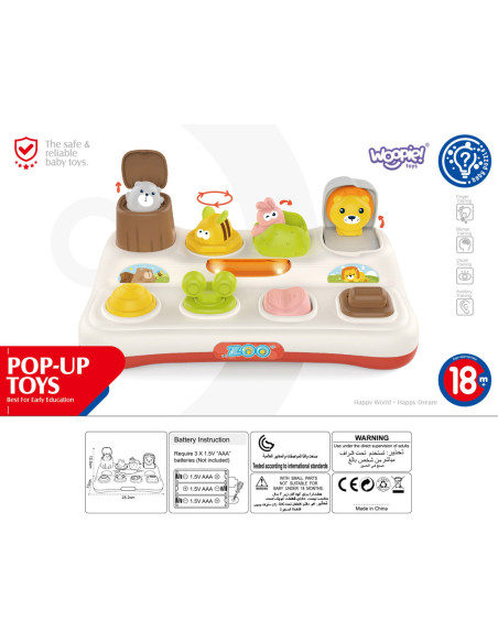 WOOPIE Baby Wyskoakujące Zwierzątka Pop Up ZOO