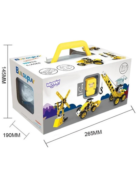 WOOPIE Pojazdy Zestaw Konstrukcyjny 8w1 Klocki STEAM