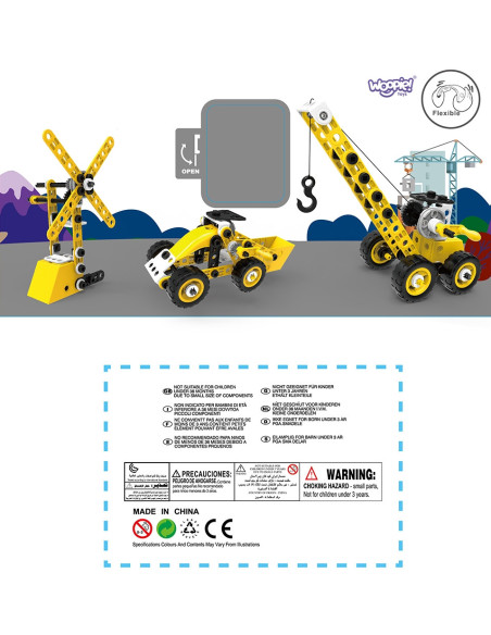 WOOPIE Pojazdy Zestaw Konstrukcyjny 8w1 Klocki STEAM