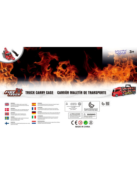 WOOPIE Zestaw Ciężarówka Transporter 3w1 Czerwony 11 el.