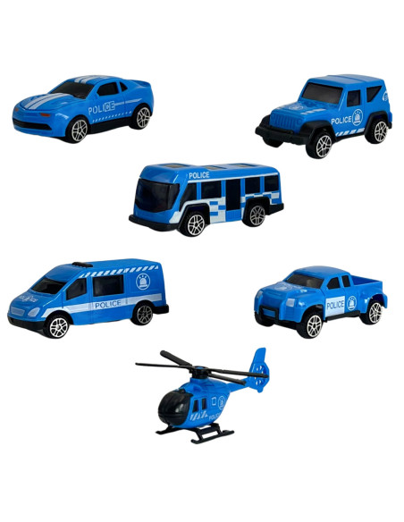 WOOPIE Zestaw Cieżarówka Transporter 3w1 Niebieski Policja