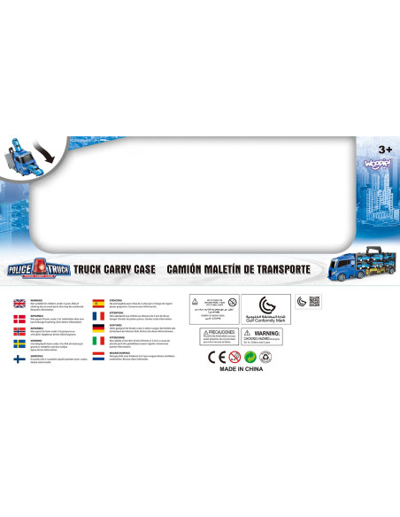 WOOPIE Zestaw Cieżarówka Transporter 3w1 Niebieski Policja