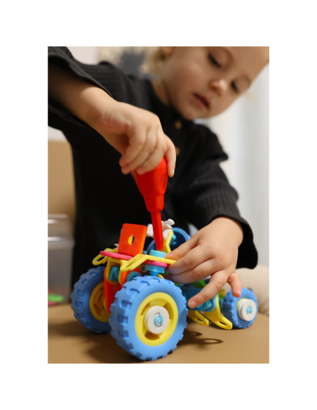 WOOPIE Zestaw Pojazdów Klocki Konstrukcyjny 6w1 STEM