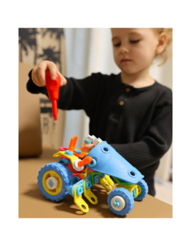 WOOPIE Zestaw Pojazdów Klocki Konstrukcyjny 6w1 STEM