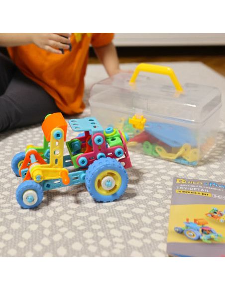WOOPIE Zestaw Pojazdów Klocki Konstrukcyjny 6w1 STEM